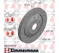 2x Disco freno ventilato 100.3370.70 ZIMMERMANN