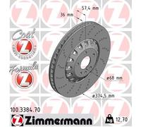 ZIMMERMANN 100.3384.70 Disco freno per AUDI