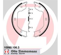ZIMMERMANN 10990.106.3 Kit ganasce, Freno stazionamento per BMW,CITROËN,VW