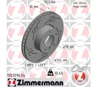 ZIMMERMANN 150.1296.54 Disco freno per BMW
