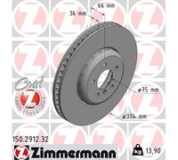 ZIMMERMANN 150.2912.32 Disco freno per BMW