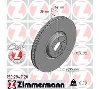 ZIMMERMANN 150.2947.20 Disco freno per BMW