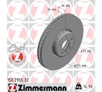 ZIMMERMANN 150.2955.32 Disco freno per BMW