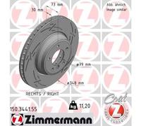 ZIMMERMANN 150.3441.55 Disco freno