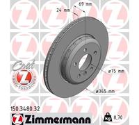 ZIMMERMANN 150.3480.32 Disco freno per BMW