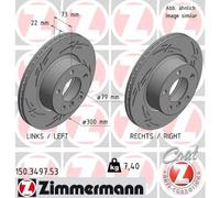 ZIMMERMANN 150.3497.53 Disco freno per BMW