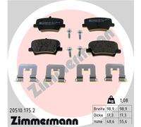 ZIMMERMANN 20510.175.2 Kit pastiglie freno, Freno a disco per GEELY,LYNK & CO,VO