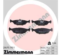 ZIMMERMANN 20675.170.1 Kit pastiglie freno, Freno a disco per BMW
