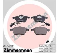 ZIMMERMANN 20676.200.1 Kit pastiglie freno, Freno a disco per AUDI