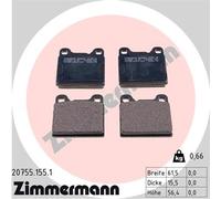 ZIMMERMANN 20755.155.1 Kit pastiglie freno, Freno a disco per VOLVO