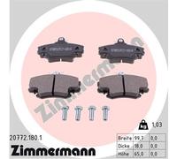 ZIMMERMANN 20772.180.1 Kit pastiglie freno, Freno a disco per ALPINE,DACIA,PEUGE