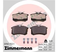 ZIMMERMANN 20961.152.1 Kit pastiglie freno, Freno a disco per AUDI,AUDI (FAW),PE