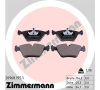 ZIMMERMANN 20968.195.1 Kit pastiglie freno, Freno a disco per BMW