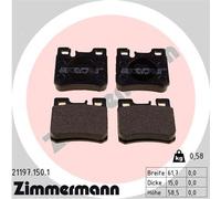 ZIMMERMANN 21197.150.1 Kit pastiglie freno, Freno a disco per MERCEDES-BENZ