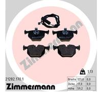 ZIMMERMANN 21282.170.1 Kit pastiglie freno, Freno a disco per BMW