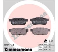 ZIMMERMANN 21312.130.1 Kit pastiglie freno, Freno a disco per HONDA