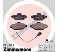 Pastiglie freno 21436.170.3 ZIMMERMANN per FIAT PANDA 500 C 500