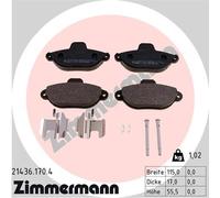 ZIMMERMANN 21436.170.4 Kit pastiglie freno, Freno a disco per FIAT,LANCIA