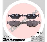 ZIMMERMANN 21484.205.1 Kit pastiglie freno, Freno a disco per AUDI,BMW,CHRYSLER,