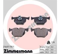 ZIMMERMANN 21487.170.1 Kit pastiglie freno, Freno a disco per BMW,LAND ROVER