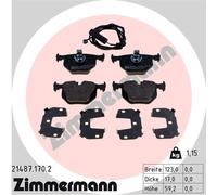 ZIMMERMANN 21487.170.2 Kit pastiglie freno, Freno a disco per BMW
