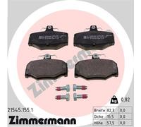 ZIMMERMANN 21545.155.1 Kit pastiglie freno, Freno a disco per NISSAN