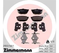 ZIMMERMANN 21553.140.1 Kit pastiglie freno, Freno a disco per HONDA,HYUNDAI,KIA,