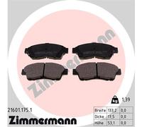 ZIMMERMANN 21601.175.1 Kit pastiglie freno, Freno a disco per TOYOTA