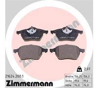ZIMMERMANN 21624.200.1 Kit pastiglie freno, Freno a disco per AUDI,VW