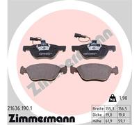ZIMMERMANN 21636.190.1 Kit pastiglie freno, Freno a disco per ALFA ROMEO,FIAT,LA