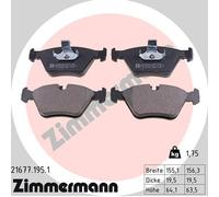 ZIMMERMANN 21677.195.1 Kit pastiglie freno, Freno a disco per BMW