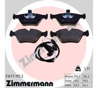 ZIMMERMANN 21677.195.2 Kit pastiglie freno, Freno a disco per BMW