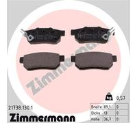 ZIMMERMANN 21738.130.1 Kit pastiglie freno, Freno a disco per HONDA