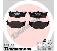 ZIMMERMANN 21866.170.1 Kit pastiglie freno, Freno a disco per SEAT,SKODA,VW