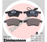 ZIMMERMANN 21885.195.1 Kit pastiglie freno, Freno a disco per VW
