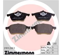 ZIMMERMANN 21911.200.1 Kit pastiglie freno, Freno a disco per AUDI,SEAT,SKODA,VW