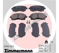 ZIMMERMANN 21915.170.1 Kit pastiglie freno, Freno a disco per SUBARU