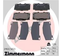 ZIMMERMANN 21922.145.1 Kit pastiglie freno, Freno a disco per NISSAN,SUBARU