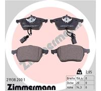 ZIMMERMANN 21938.200.1 Kit pastiglie freno, Freno a disco per AUDI