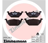 ZIMMERMANN 21974.195.1 Kit pastiglie freno, Freno a disco per AUDI,SEAT,SKODA,SK
