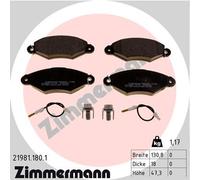 ZIMMERMANN 21981.180.1 Kit pastiglie freno, Freno a disco per RENAULT