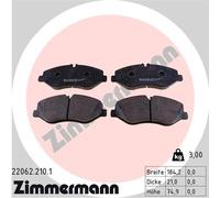 ZIMMERMANN 22062.210.1 Kit pastiglie freno, Freno a disco per MERCEDES-BENZ,MERC