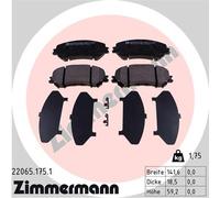 ZIMMERMANN 22065.175.1 Kit pastiglie freno, Freno a disco per NISSAN,NISSAN (DFA