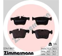 ZIMMERMANN 22141.160.1 Kit pastiglie freno, Freno a disco per JAGUAR,JAGUAR (CHE
