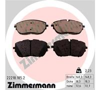 ZIMMERMANN 22218.185.2 Kit pastiglie freno, Freno a disco per CITROËN,CITROËN (D