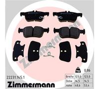 ZIMMERMANN 22231.145.1 Kit pastiglie freno, Freno a disco per FORD