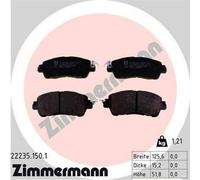 ZIMMERMANN 22235.150.1 Kit pastiglie freni Anteriore per MAZDA 2 Limousine (DL)