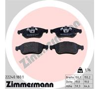 ZIMMERMANN 22240.180.1 Kit pastiglie freno, Freno a disco per FIAT,JEEP