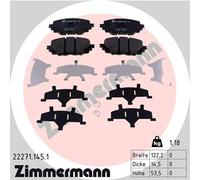 ZIMMERMANN 22271.145.1 Kit pastiglie freno, Freno a disco per ABARTH,FIAT,MAZDA