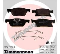 ZIMMERMANN 22342.198.2 Kit pastiglie freno, Freno a disco per OPEL,VAUXHALL